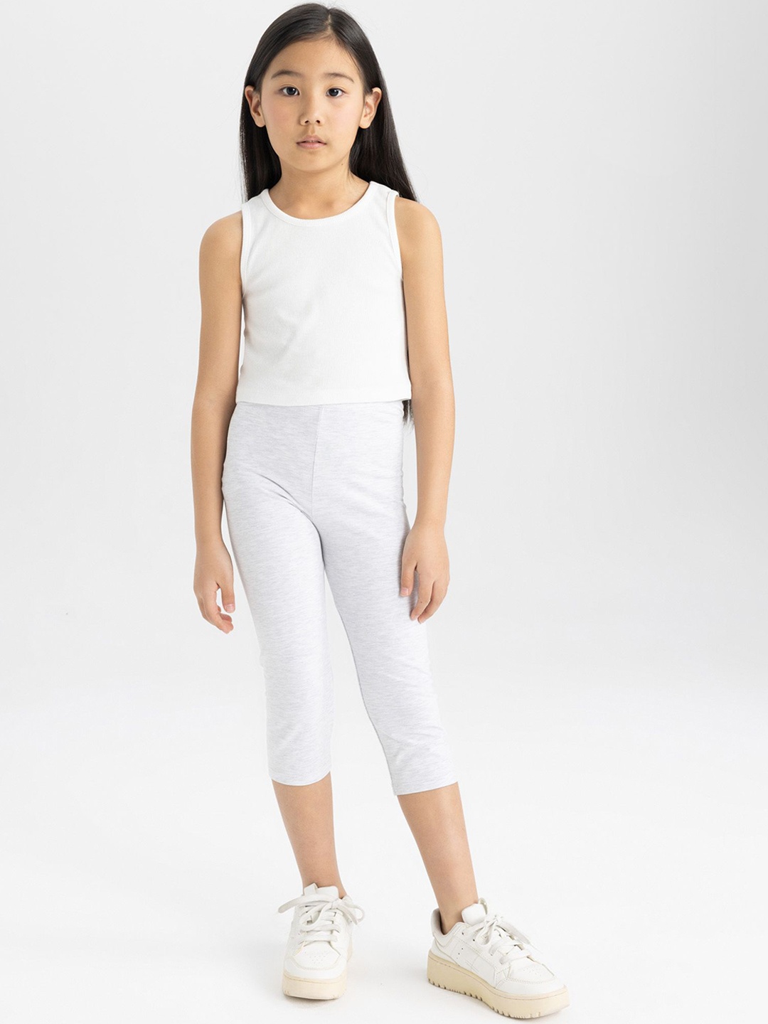 

DeFacto Girls Ankle-Length Leggings, White