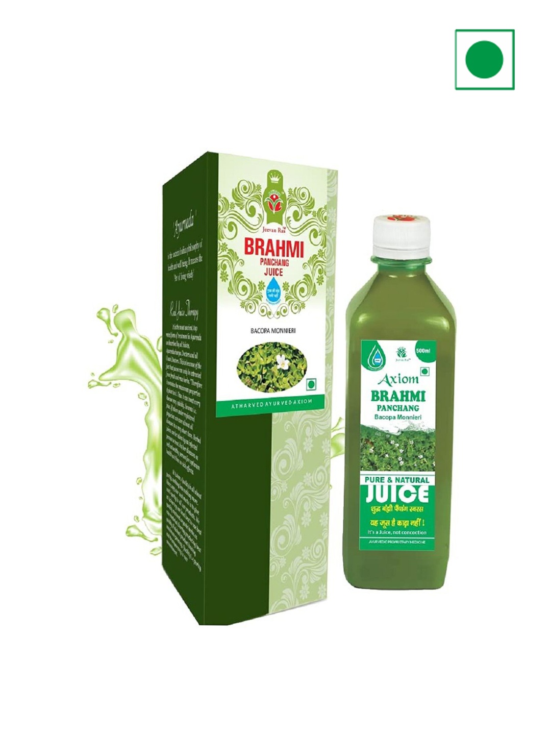 

Axiom Set Of 2 Brahmi Panchang Juice - 500ml Each, Green