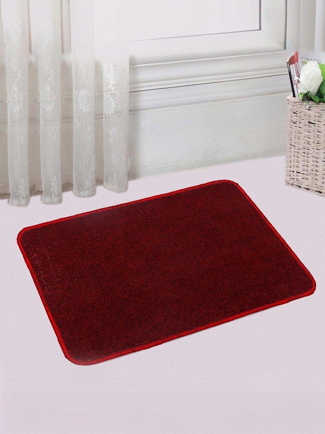 

Kuber Industries Red Anti Slip 210GSM Microfibre Bath Mat