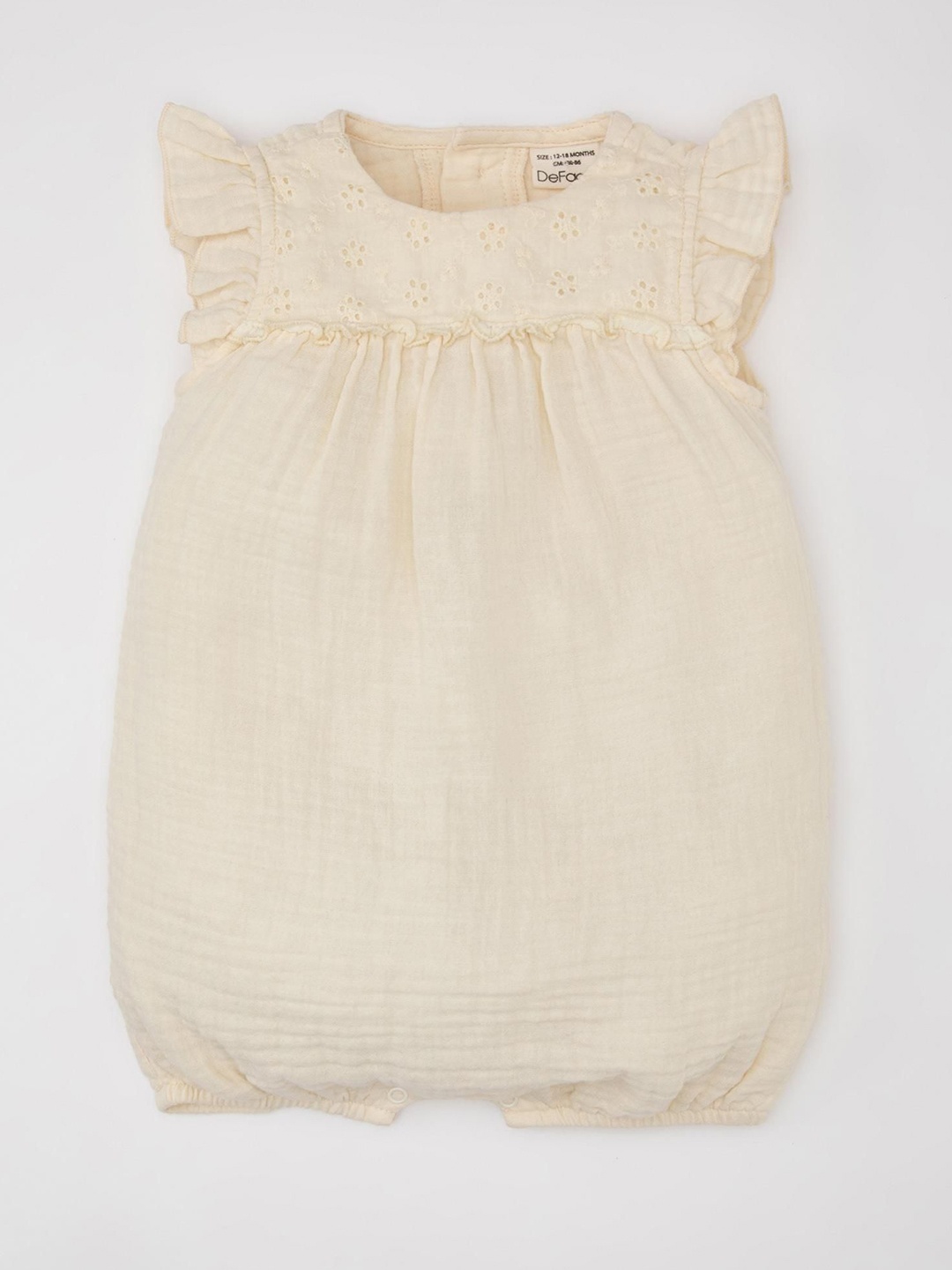 

DeFacto Girls Pure Cotton Romper, Cream