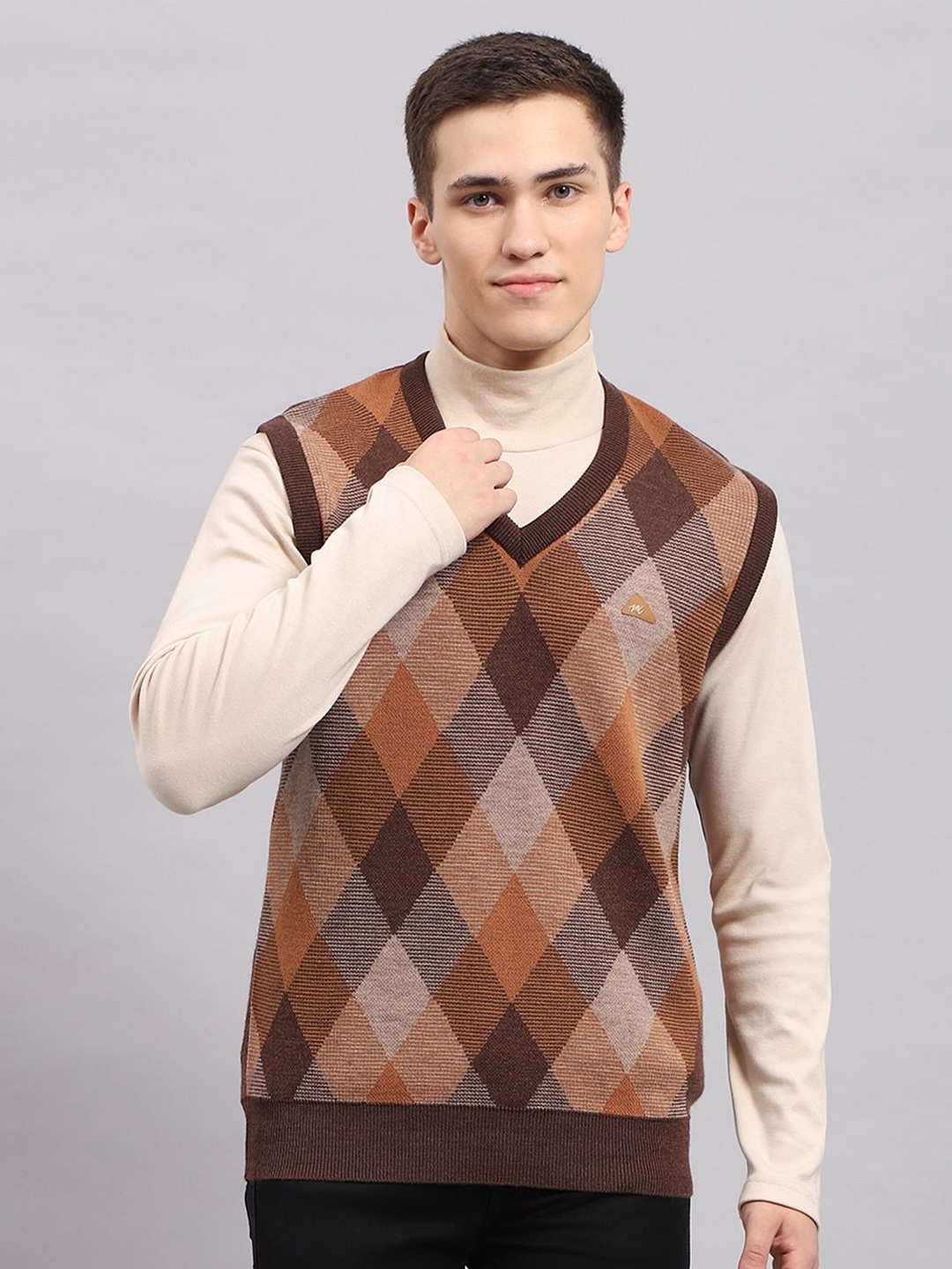 

Monte Carlo Men Woollen Pullover, Brown