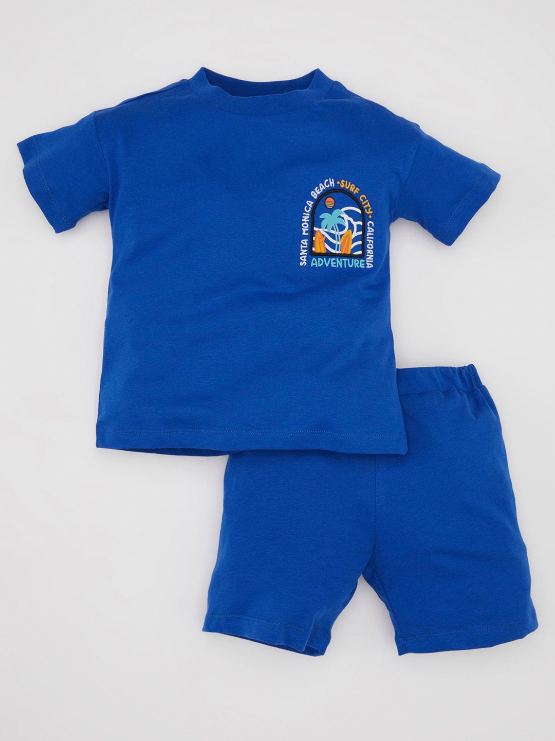 

DeFacto Boys Pure Cotton T-shirt with Shorts, Blue