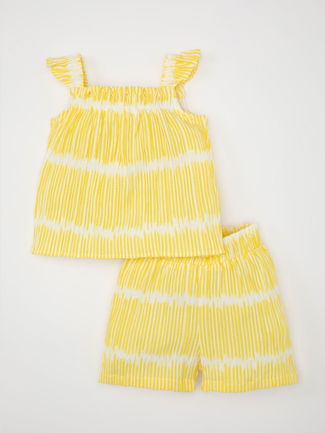 

DeFacto Infants Girls Dyed Top With Shorts, Yellow