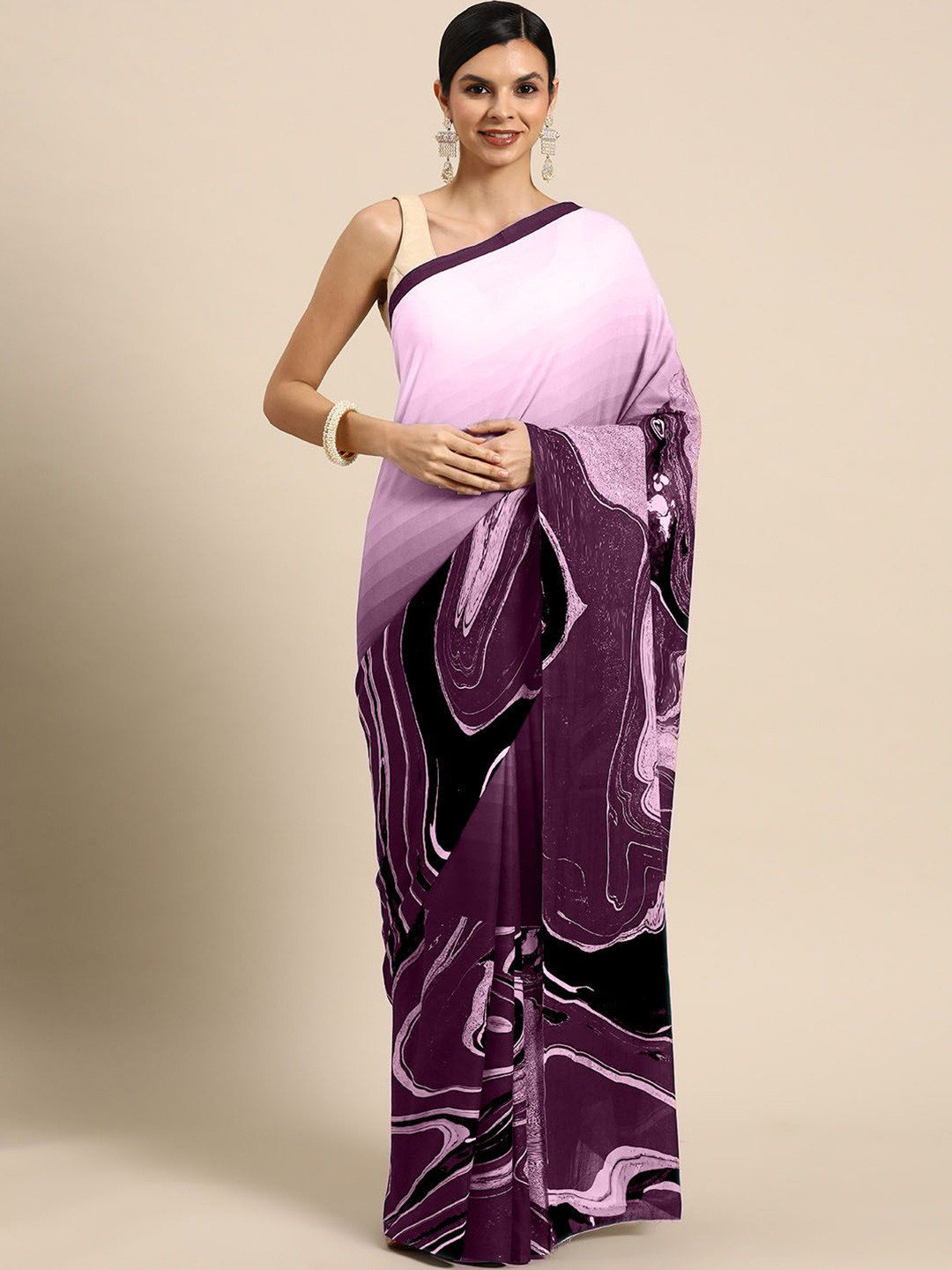 

BUTA BUTI Printed Pure Cotton Saree, Pink