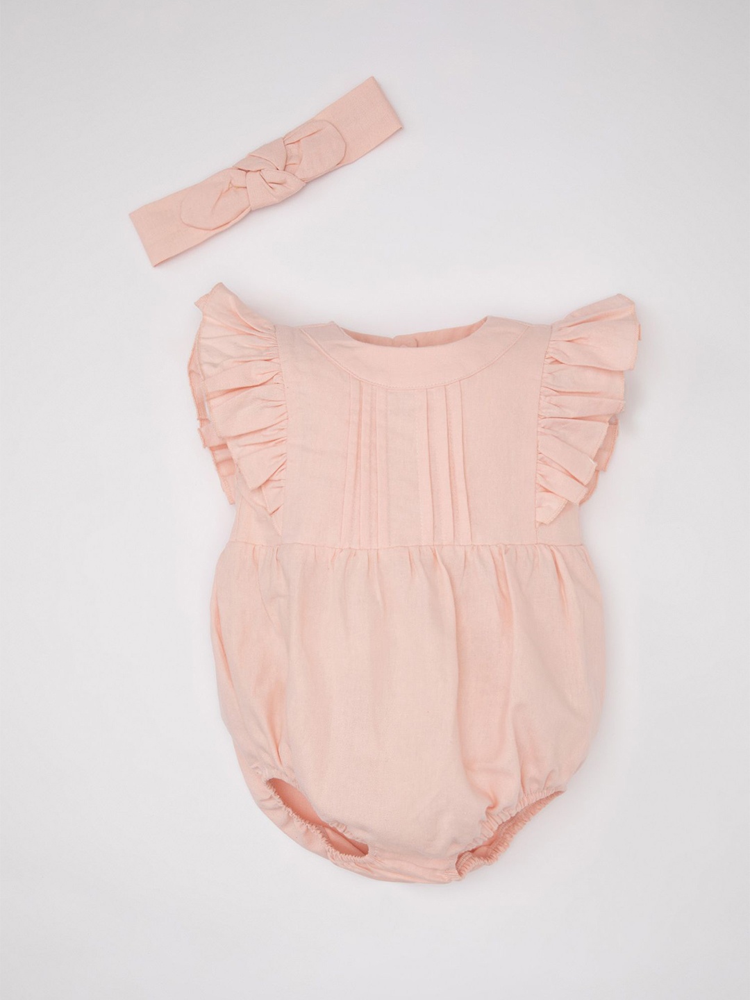 

DeFacto Infant Girls Bodysuit With Handband, Pink