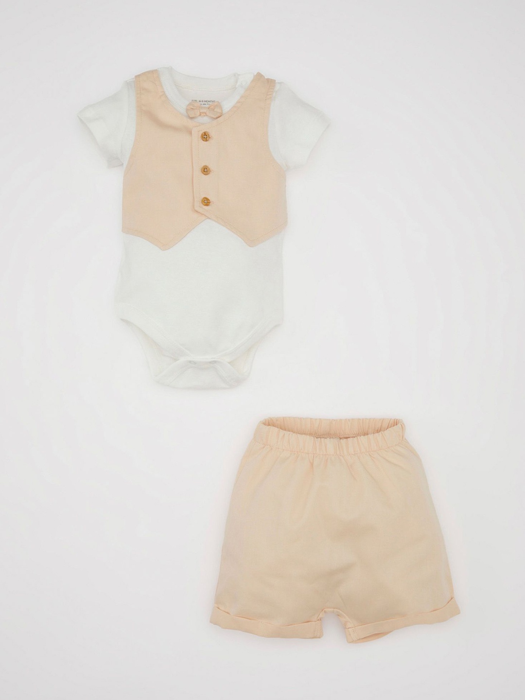 

DeFacto Boys Pure Cotton Leotard & Shorts, White