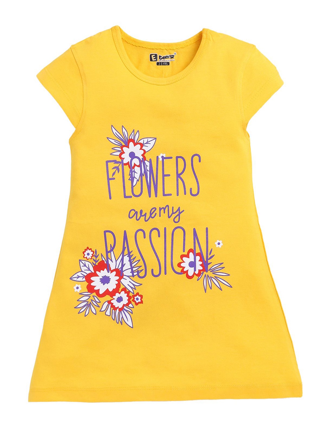

E-TEENZ Printed A-Line Mini Dress, Yellow