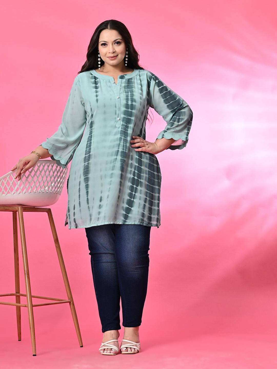 

PrettyPlus by Desinoor.com Printed Kurti, Sea green