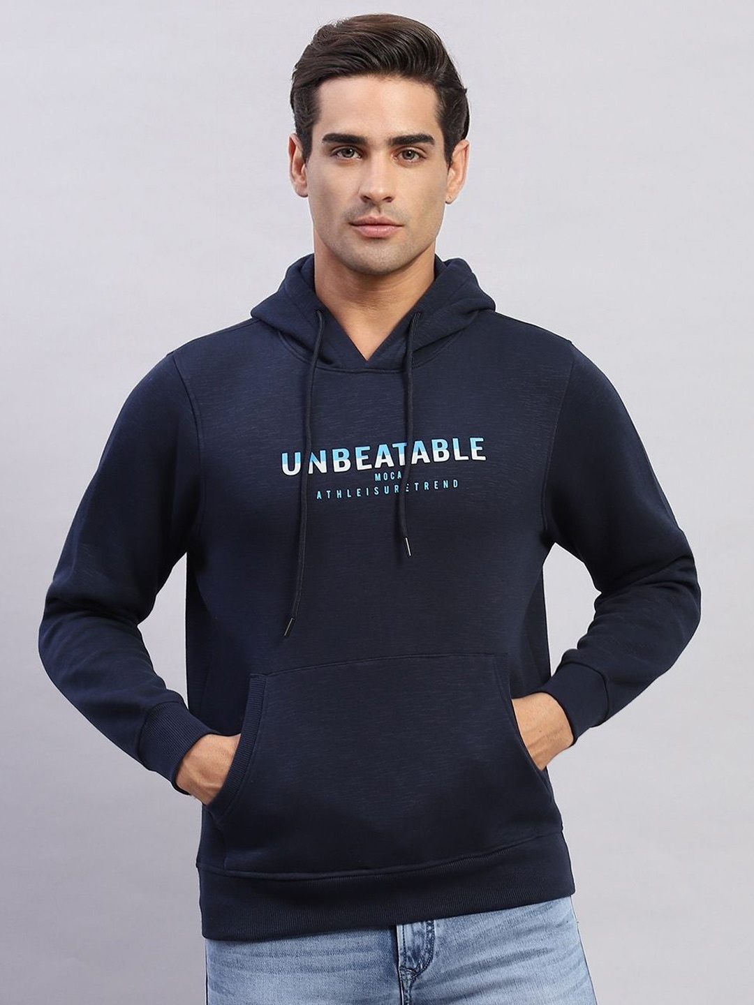 

Monte Carlo Men Printed Typography Hooded Sweatshirt, Navy blue