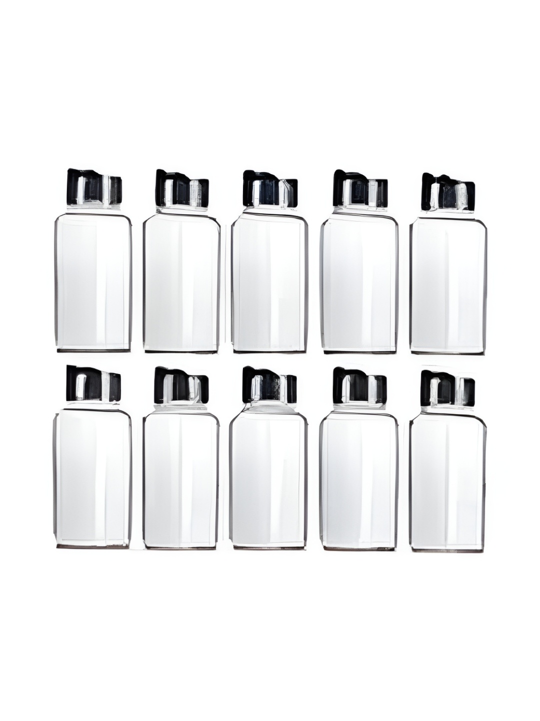 

CROCO JAR Transparent & Black 10 Pieces Glass Spice Jars - 100 ml each