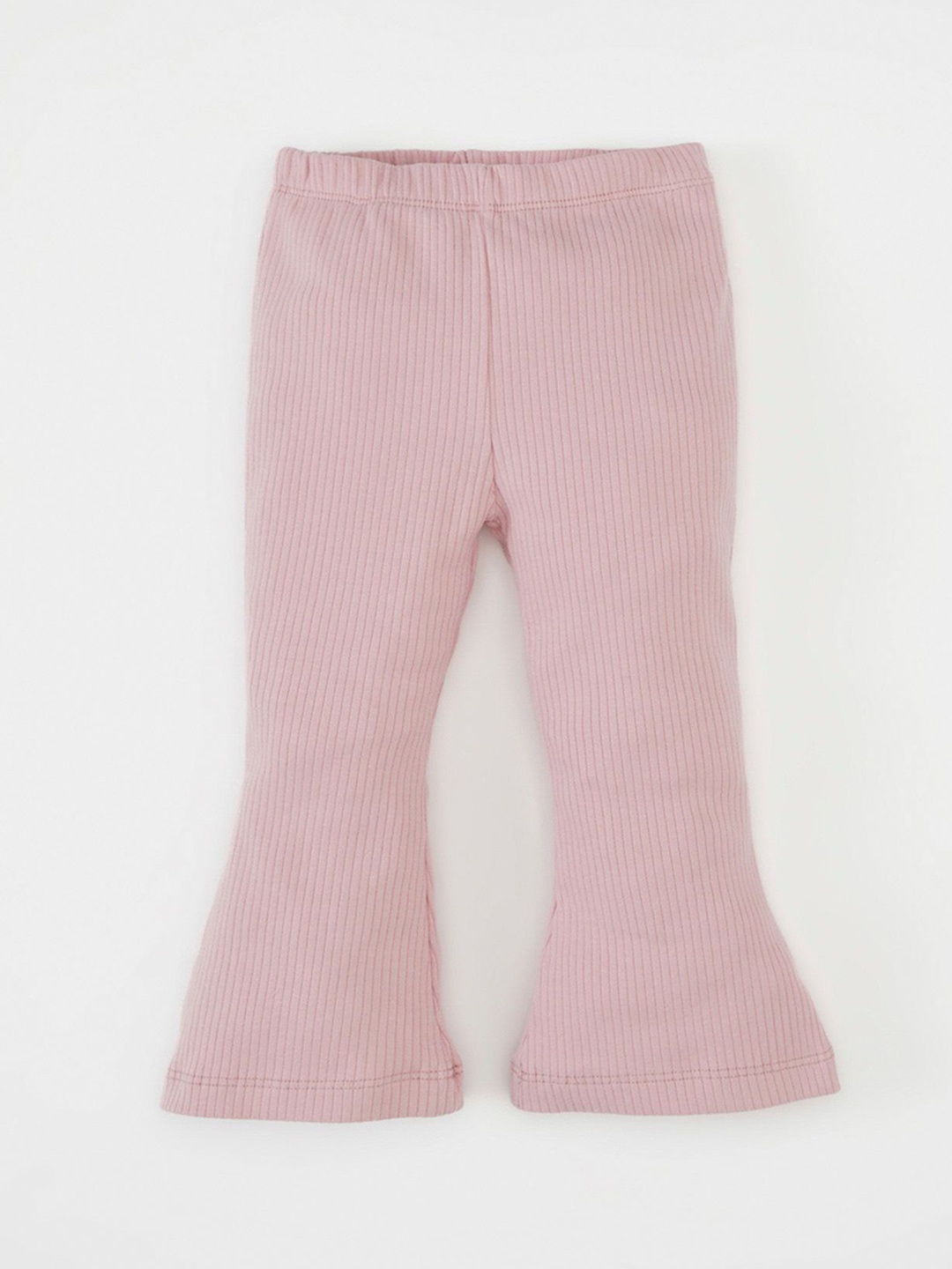 

DeFacto Girls Ribbed Bootcut Trousers, Pink