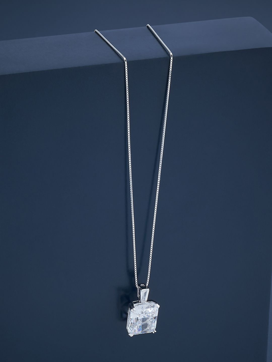 

Kushal's Fashion Jewellery Sterling Silver Rhodium-Plated AS Pendant with Chain
