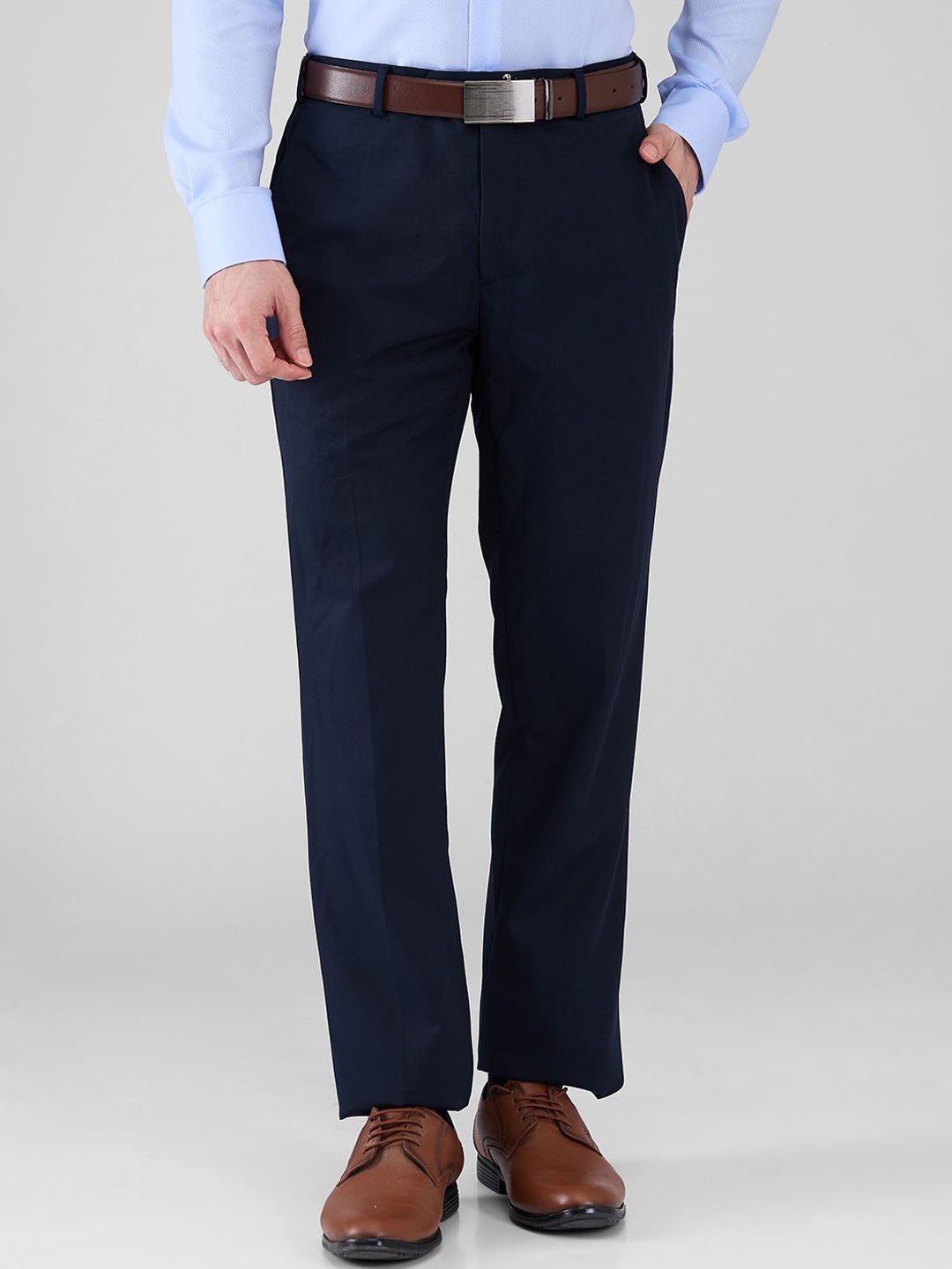 

Raymond Contemporary Fit Trousers, Blue