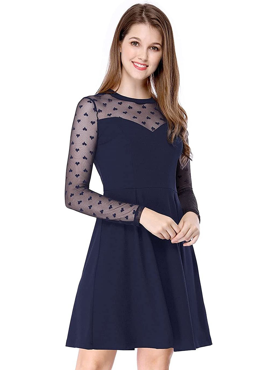

Samsara Couture Women Fit & Flare Midi Dress, Navy blue