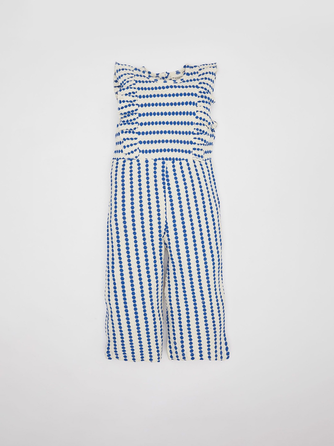 

DeFacto Girls Striped Basic Jumpsuit, White