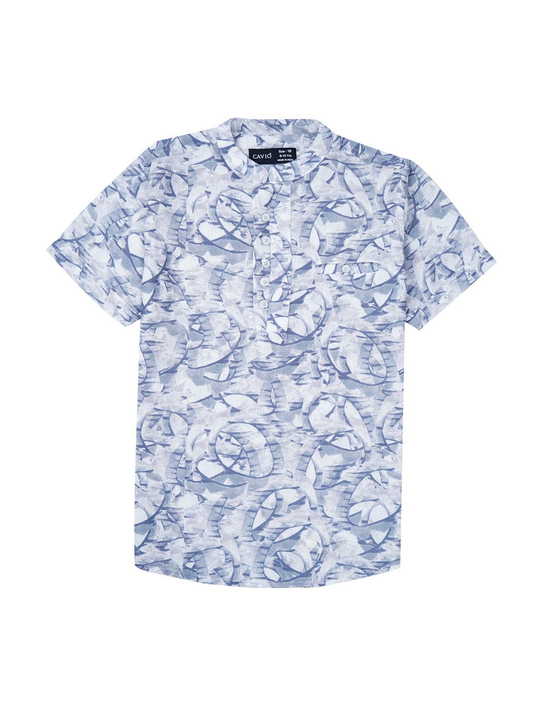

CAVIO Boys Opaque Printed Casual Shirt, Grey