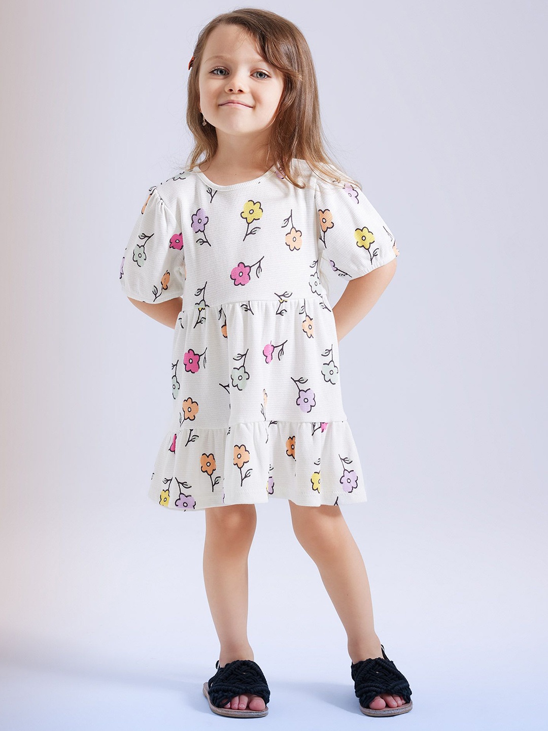 

DeFacto Girls Printed A-Line Dress, Na