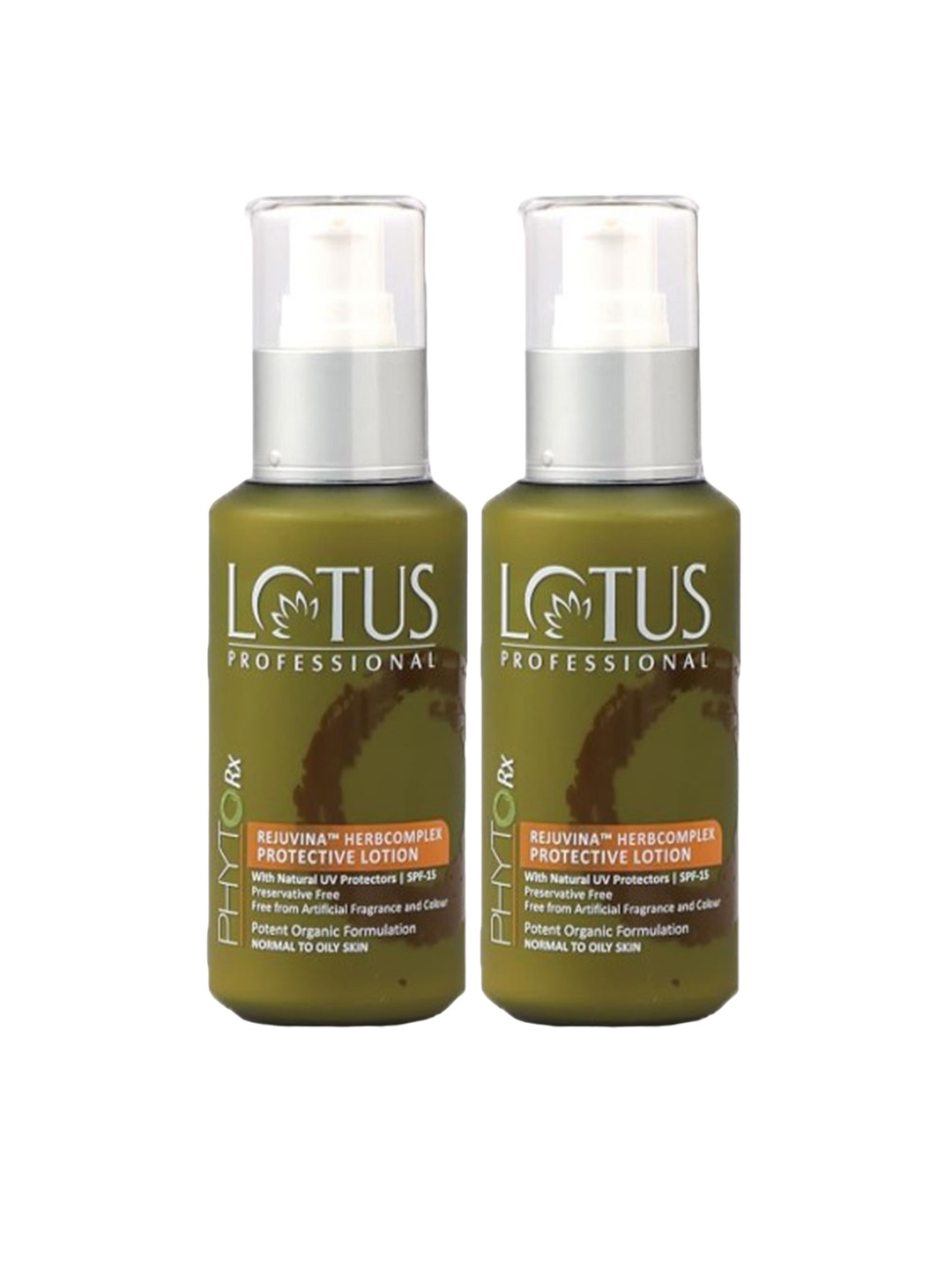 

Lotus Professional Set Of 2 Phyto-Rx Rejuvina Herbcomplex Lotion With Aloevera-100ml Each, Green