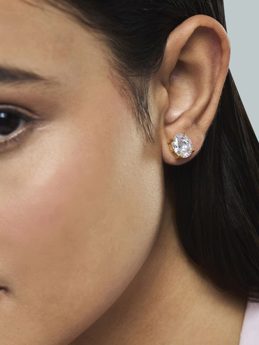 

Kushal's Fashion Jewellery Circular Studs Earrings, White