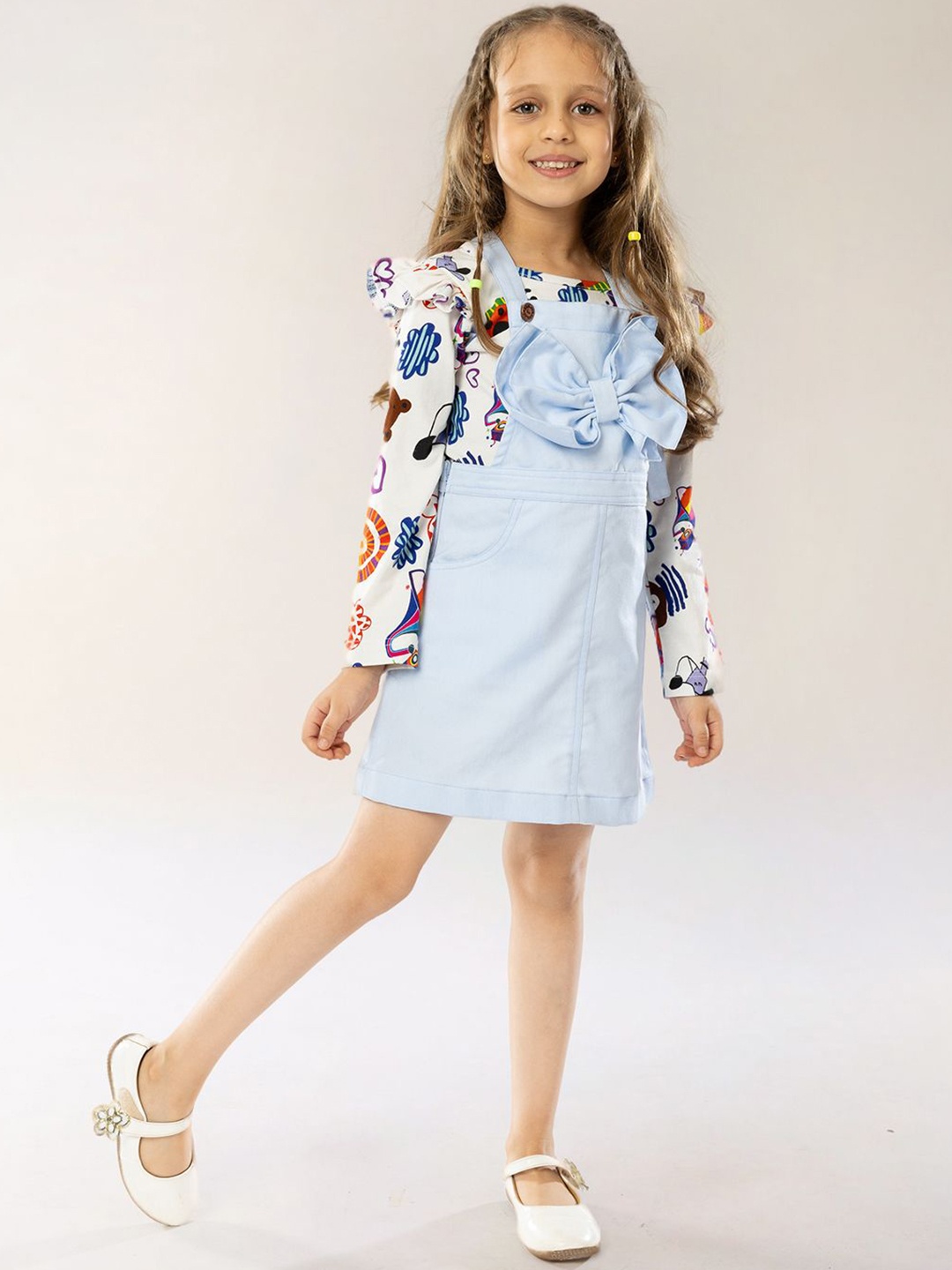 

BAESD GirlsDenim Dungarees, Blue