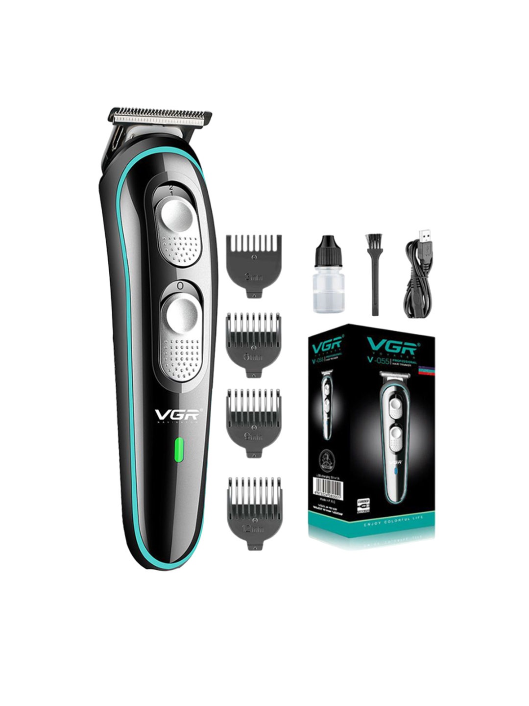 

VGR V-055 Professional Hair Trimmer With 120mins Runtime, Black