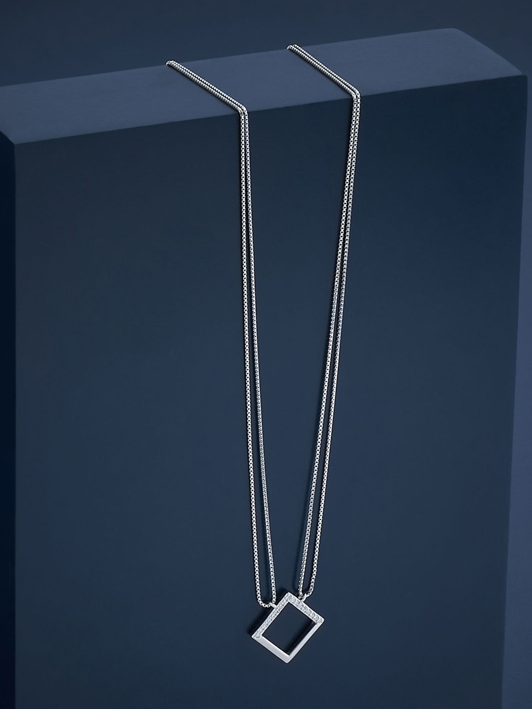 

Kushal's Fashion Jewellery Sterling Silver Cubic Zirconia Rhodium-Plated Chain