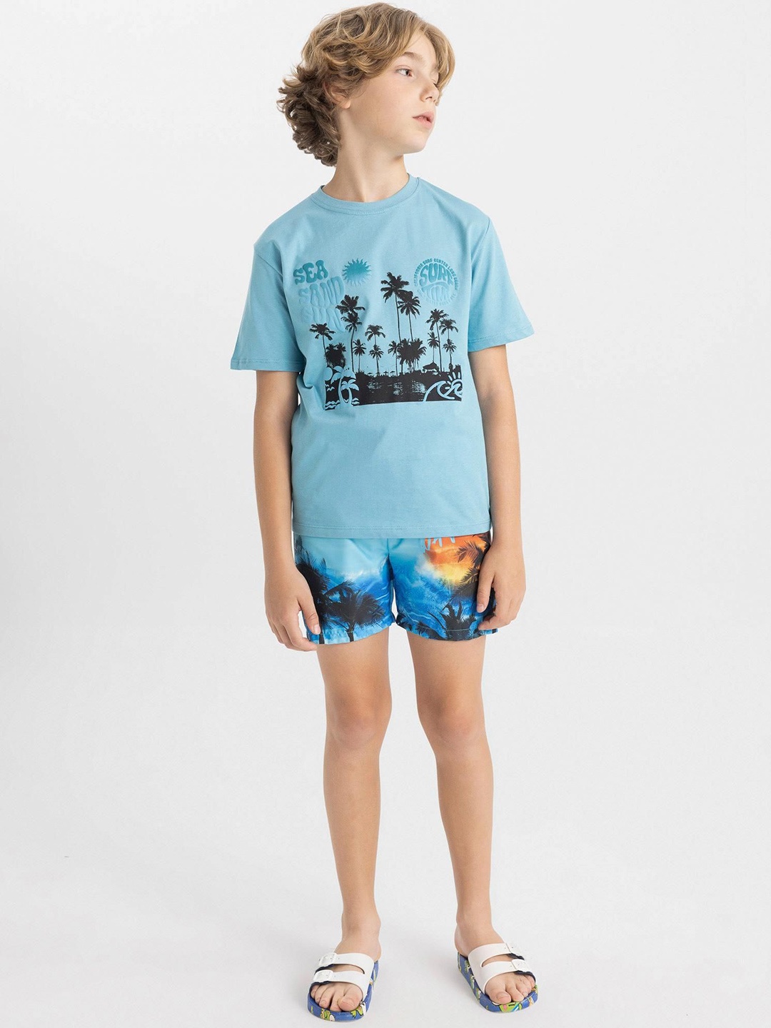 

DeFacto Boys Printed Swim Shorts, Black