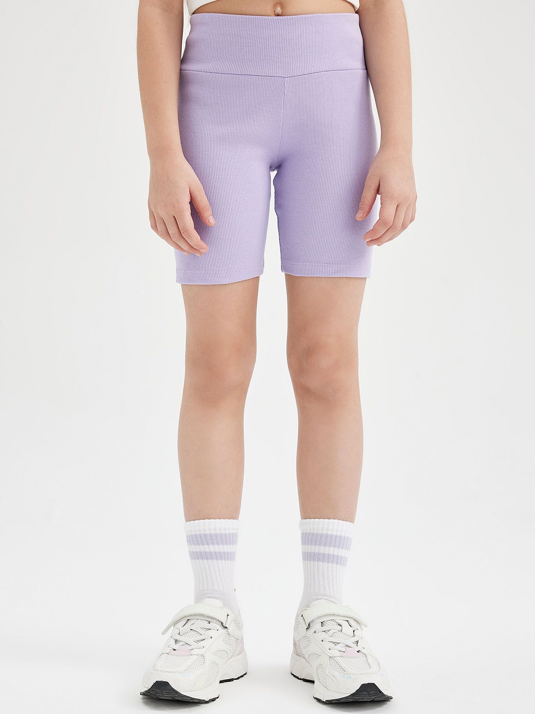 

DeFacto Girls Cotton High Rise Tights, Purple