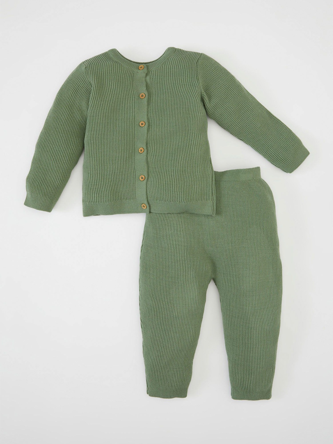 

DeFacto Boys Pure Acrylic Sweatshirt With Trousers, Green