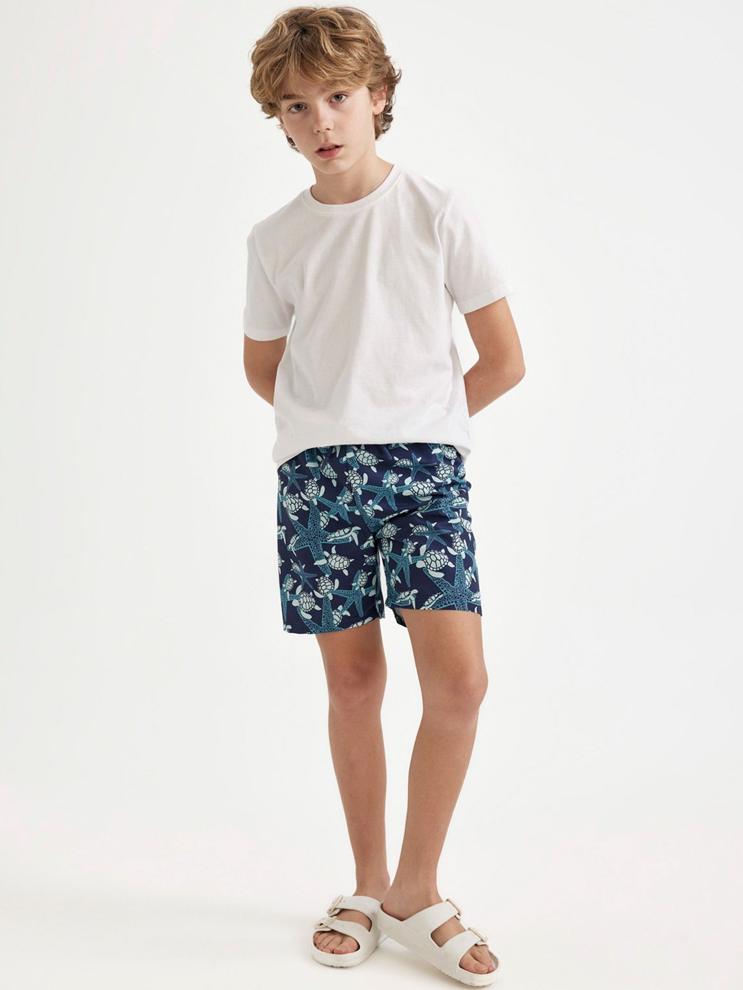 

DeFacto Boys Printed Swim Shorts, Black
