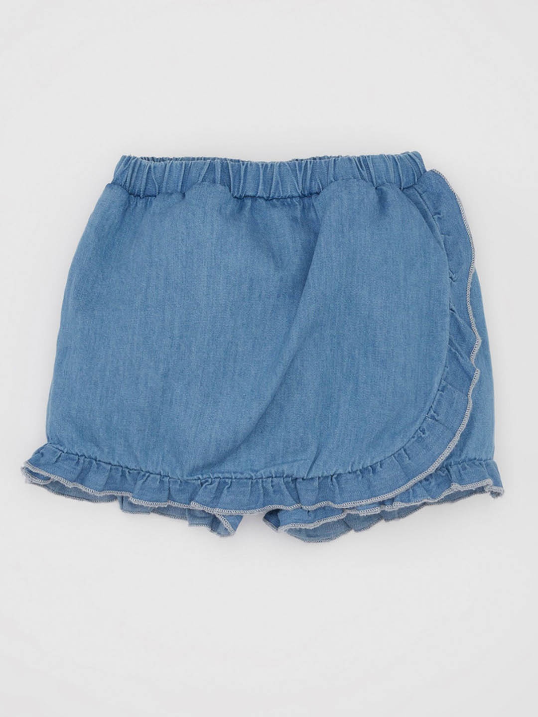

DeFacto Girls Cotton Regular Fit Denim Shorts, Blue