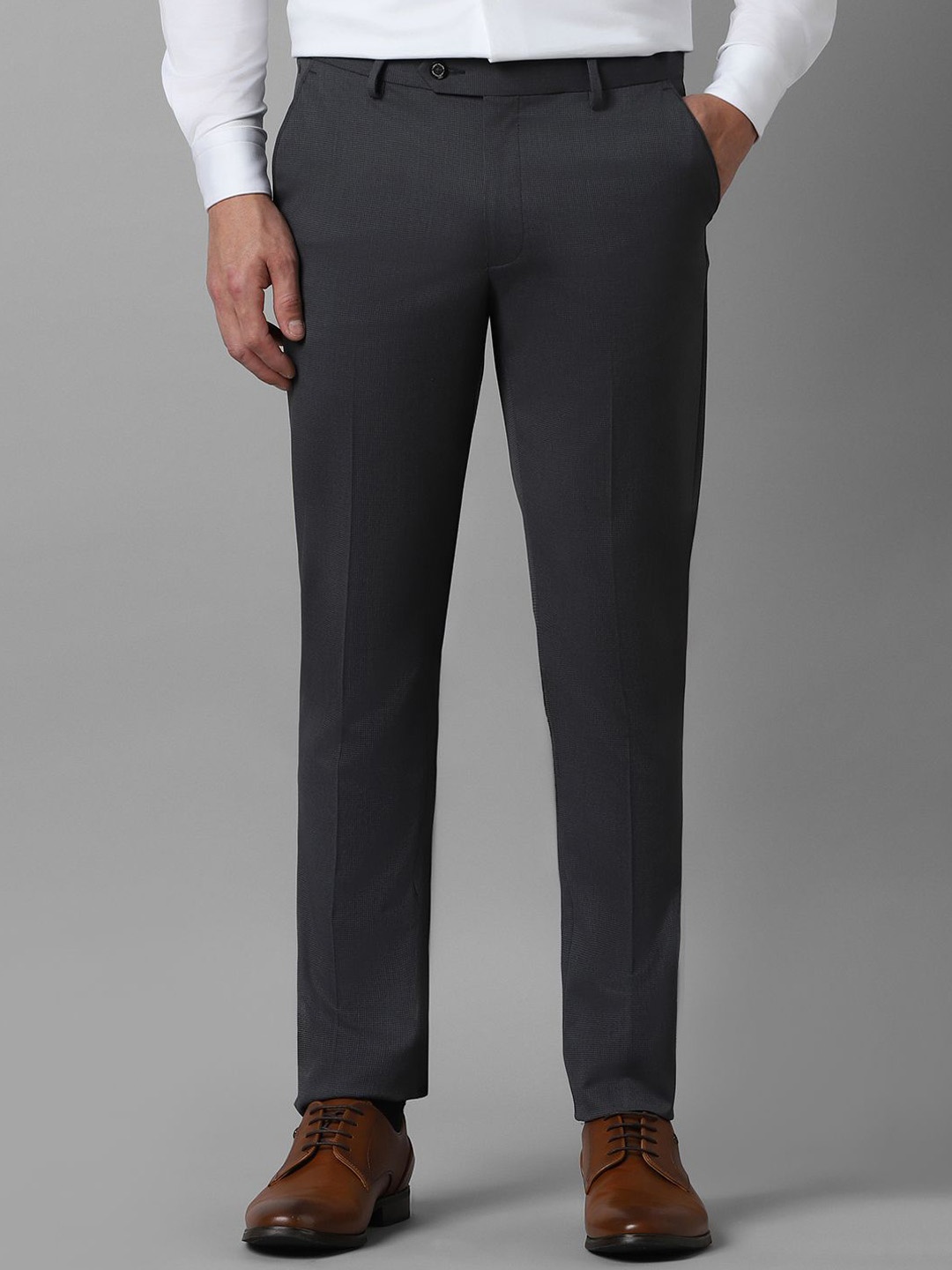 

Louis Philippe Men Slim Fit Trousers, Grey