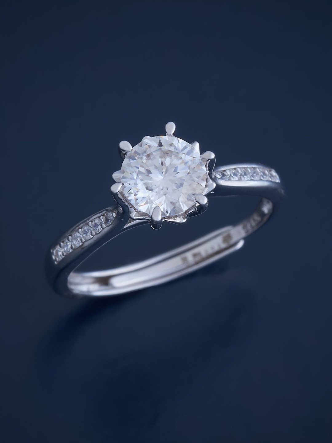 

Kushal's Fashion Jewellery Sterling Silver Cubic Zirconia Finger Ring