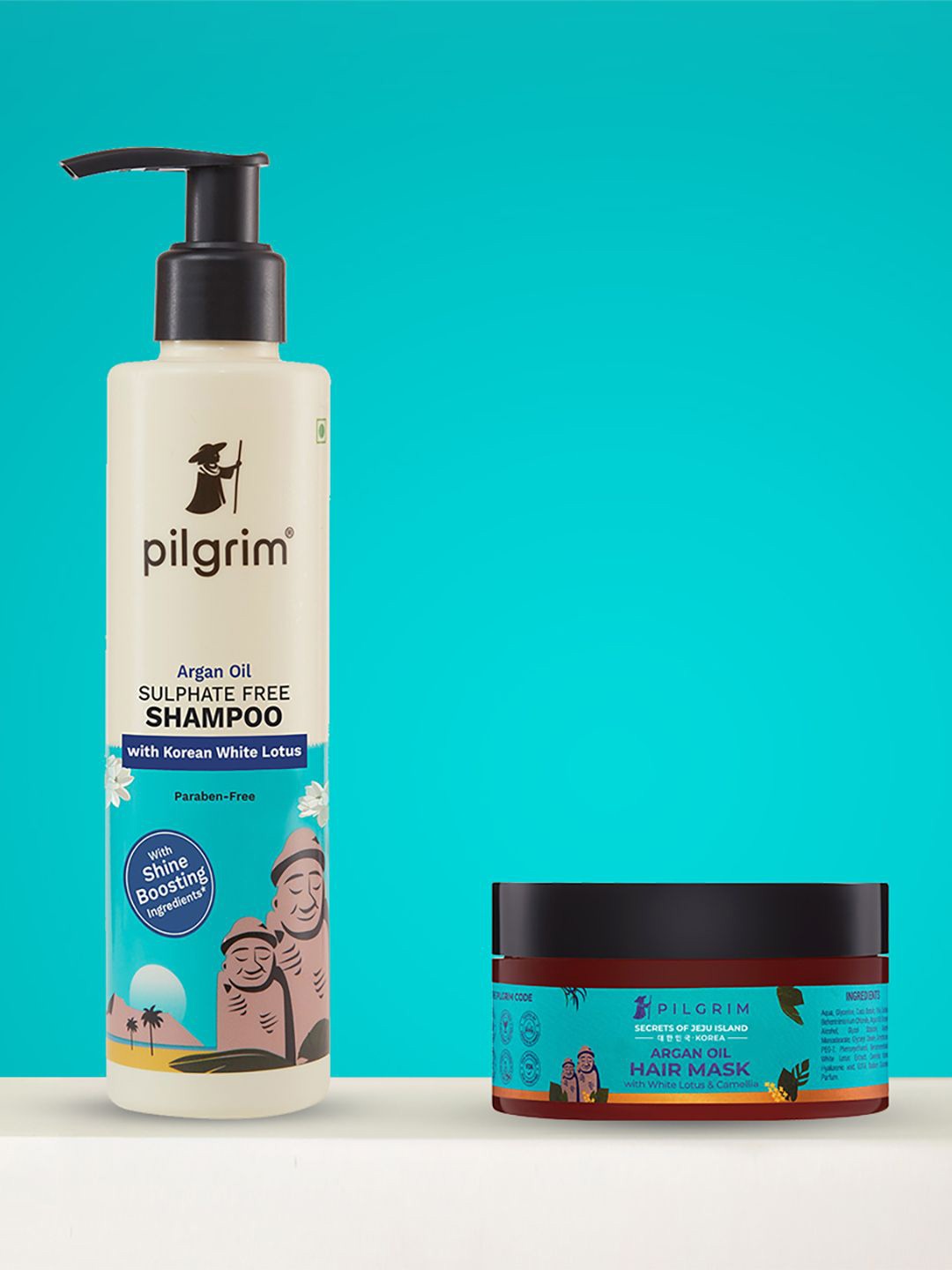 

Pilgrim Argan Oil Sulphate Free Shampoo & Hair Mask, Teal