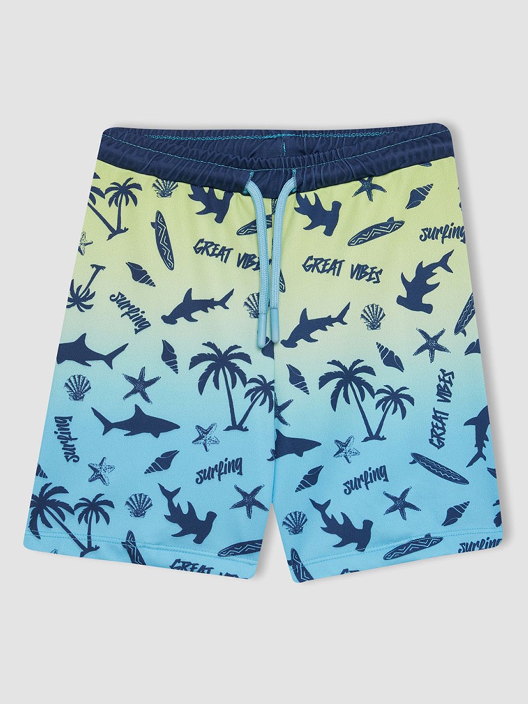 

DeFacto Boys Printed Swim Shorts, Blue