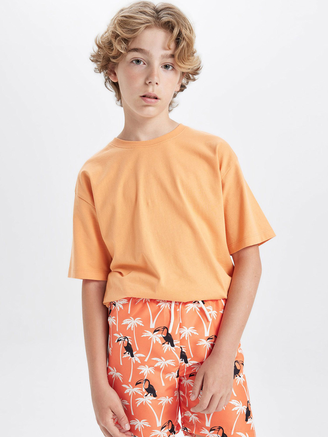 

DeFacto Boys Printed Swim Bottoms, Orange