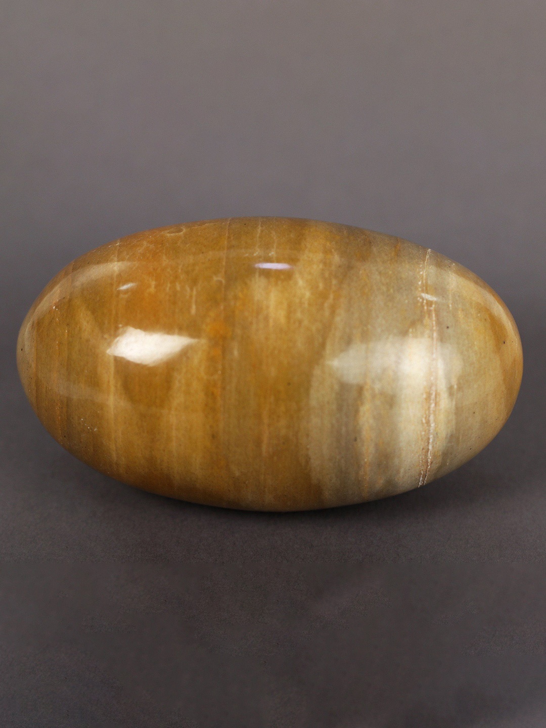 

Exotic India Yellow Religious Agate Shiva Lingam Showpieces