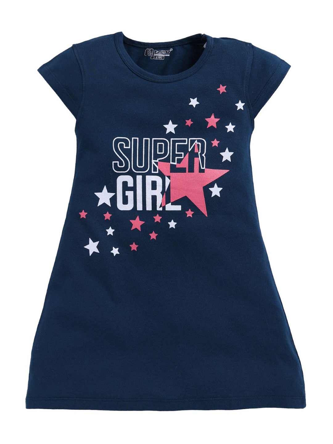 

E-TEENZ Print A-Line Mini Dress, Blue