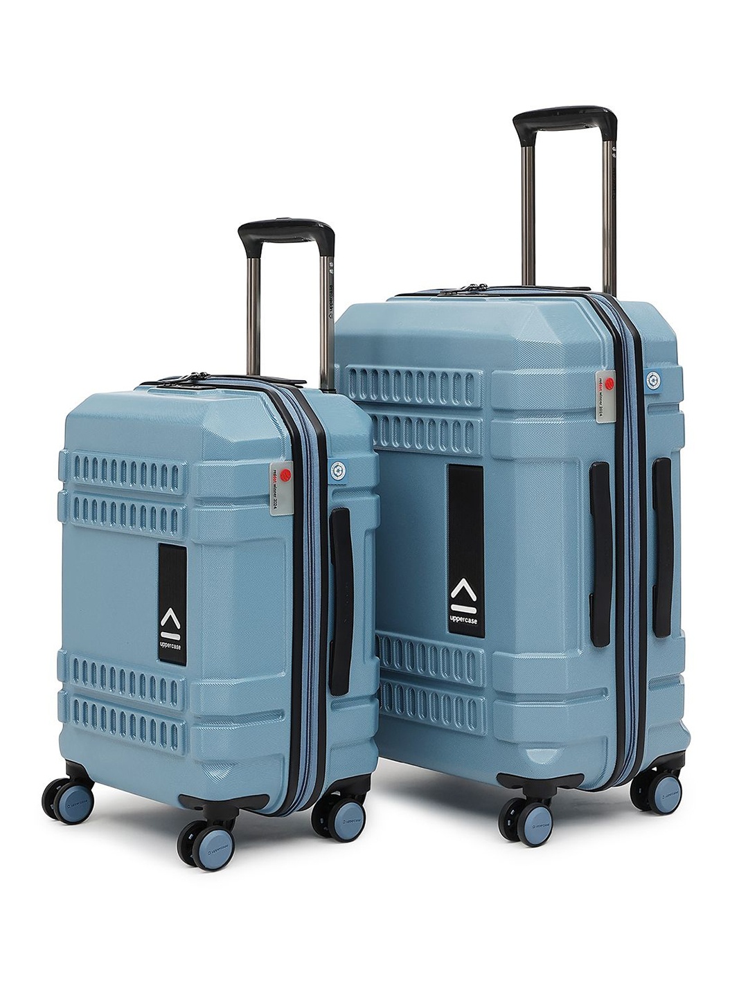

uppercase Set Of 2 Hard-Sided Trolley Bags, Blue
