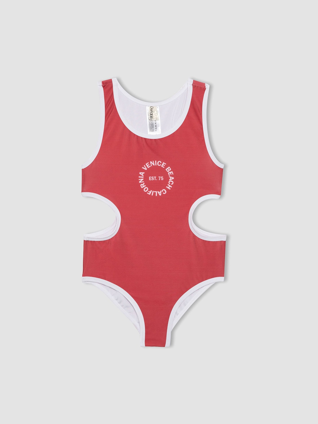 

DeFacto Girls Round Neck Swim Set, Red