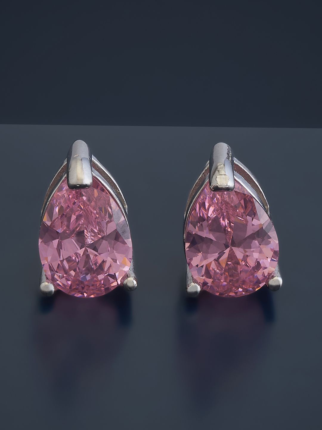 

Kushal's Fashion Jewellery Sterling Silver Cubic Zirconia Rhodium-Plated Studs