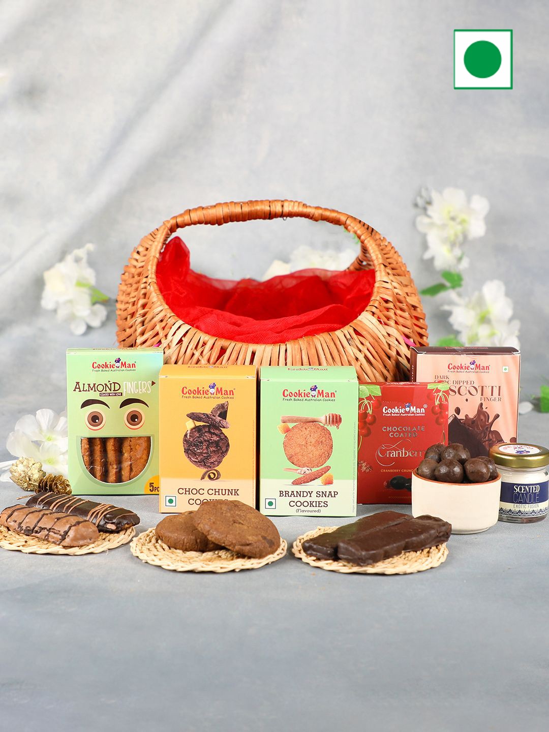 

Cookieman Sweet Treat Gift Basket, Brown
