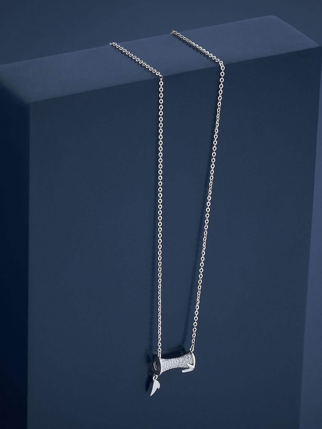 

Kushal's Fashion Jewellery Sterling Silver Cubic Zirconia Rhodium-Plated Chain