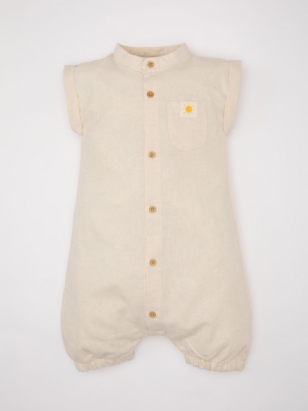 

DeFacto Boys Band Collar Rompers, Beige