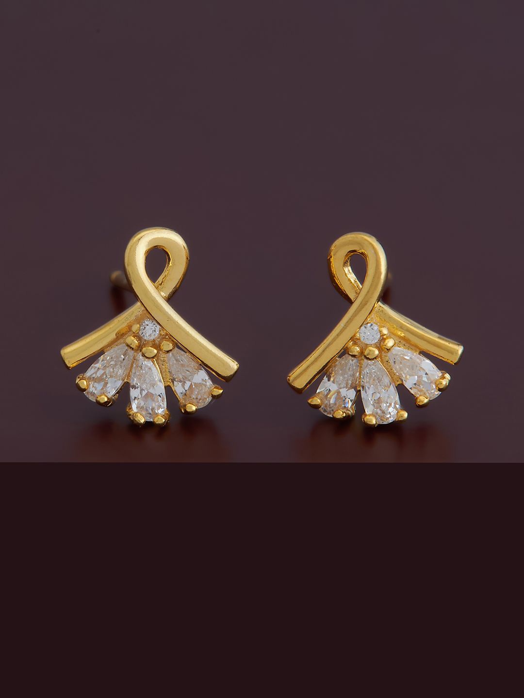 

Kushal's Fashion Jewellery Sterling Silver Cubic Zirconia Gold-Plated Studs