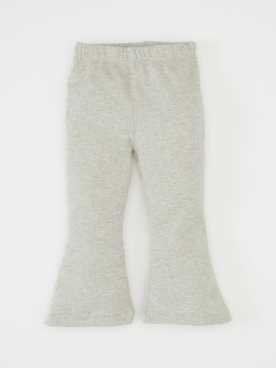 

DeFacto Girls Mid Rise Trousers, Grey melange