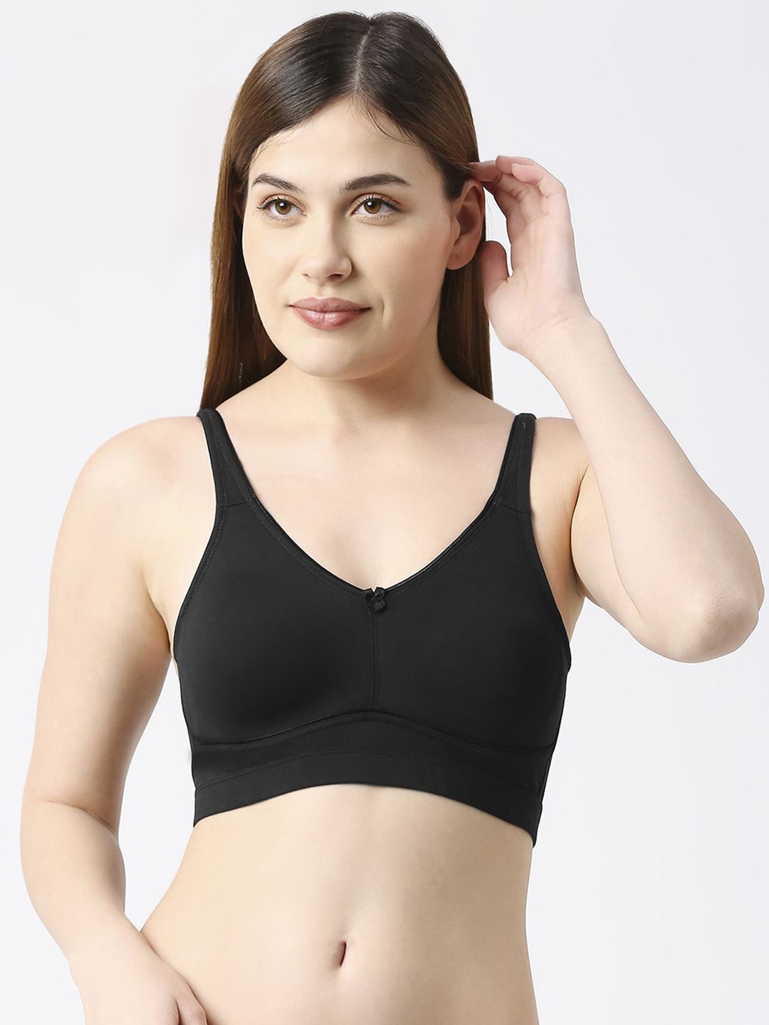 

Juliet Full Coverage Solid Bra, Black