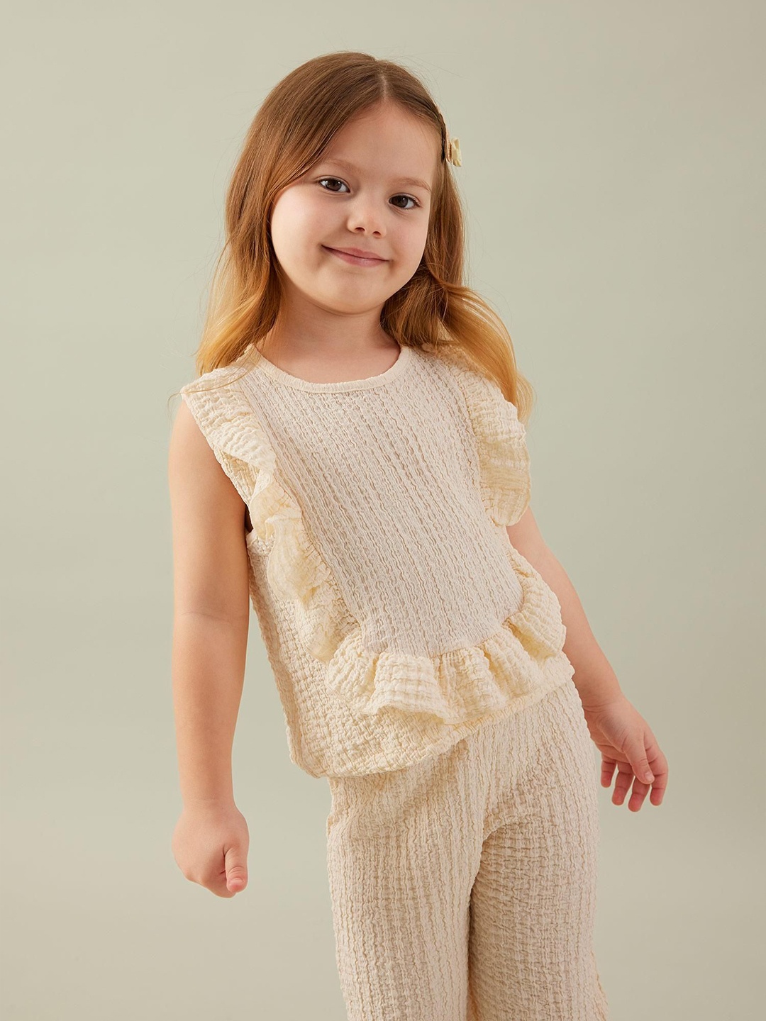 

DeFacto Girls Top with Pyjamas, Off white
