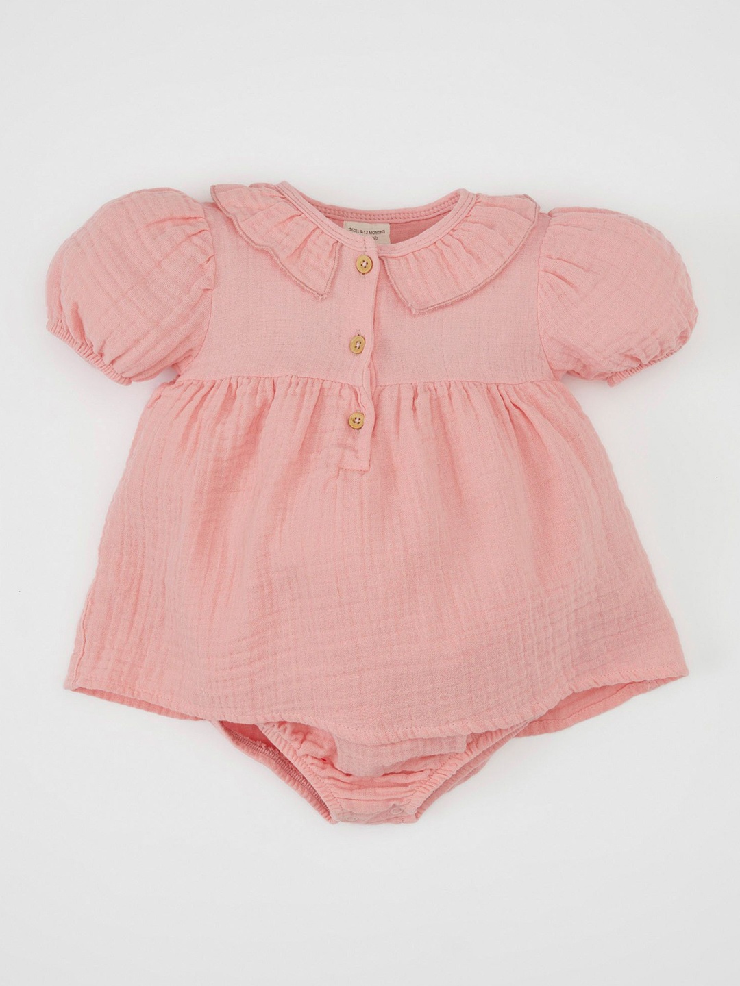 

DeFacto Girls Pure Cotton Romper, Peach