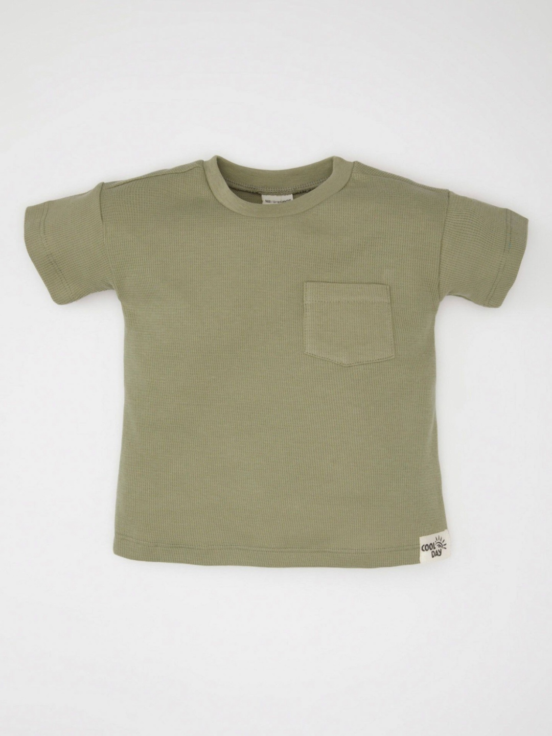 

DeFacto Boys Solid Round Neck Cotton T-shirt, Olive